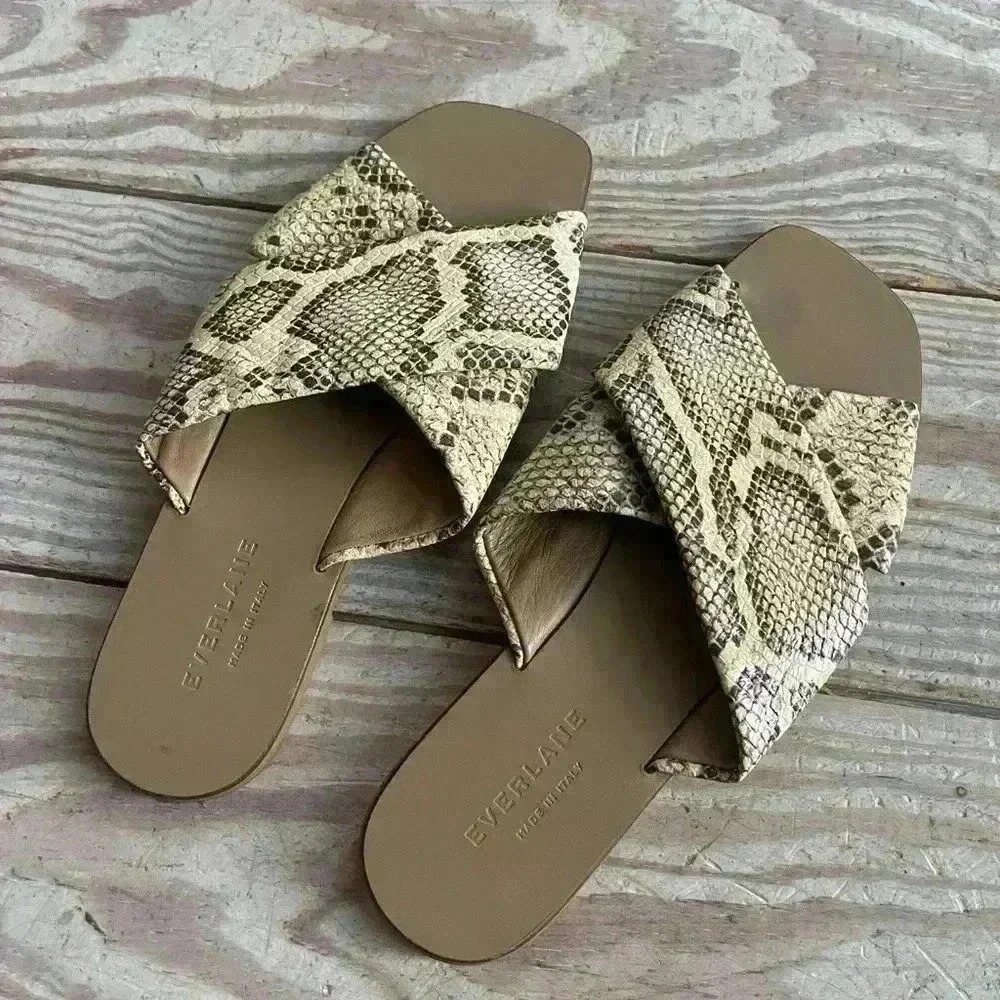 everlane the day leather crossover sandal size 7